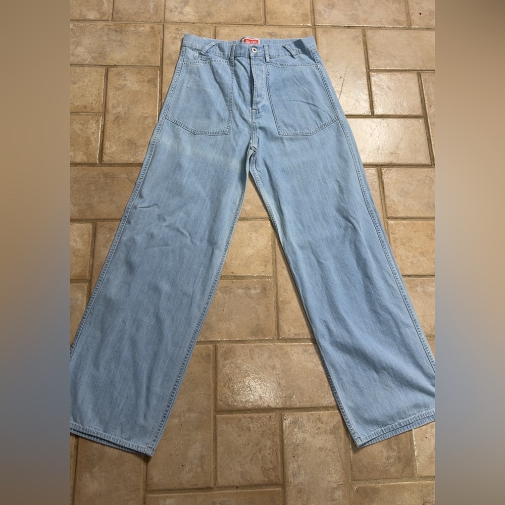 Kenzo Sky Blue Relaxed Fit Jeans